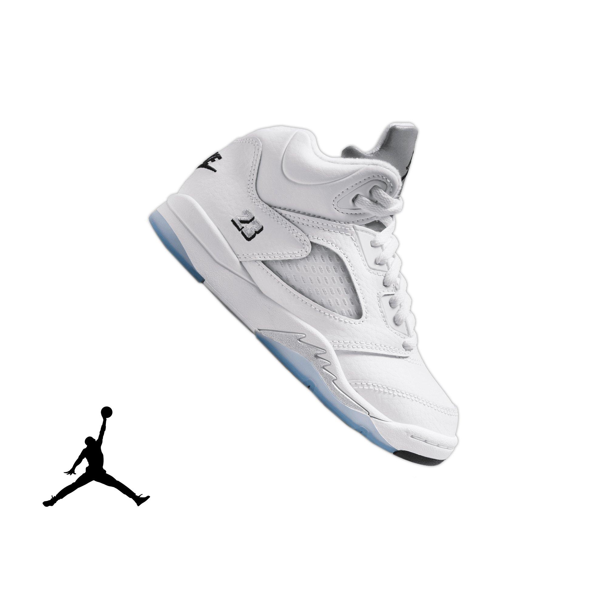 Jordan 5 Retro “White Metallic” Preschool Kids' Shoe